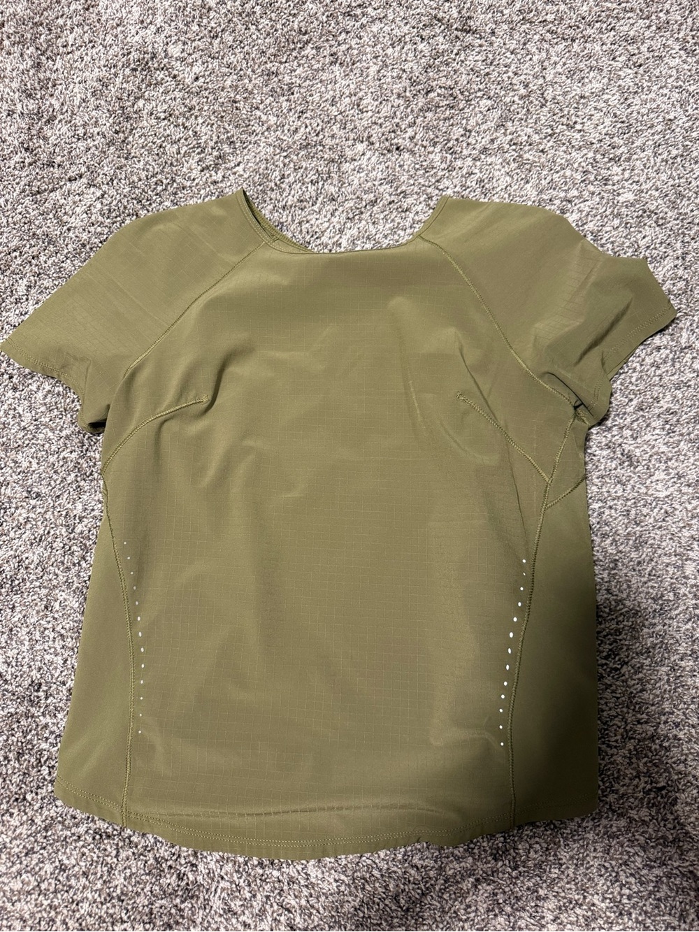 lululemon athletica olive short sleeve performance tee